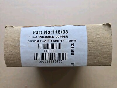 Brasstech 118/08 Disposal Flange And Stopper Polished Copper