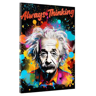 Albert Always Thinking Leinwandbild Wandbild Kunstdruck XL Deko