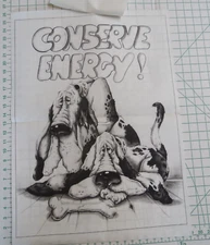 Tri Chem Picture Craft Liquid Embroidery 2389 BIG Conserve Energy Dogs Droopy