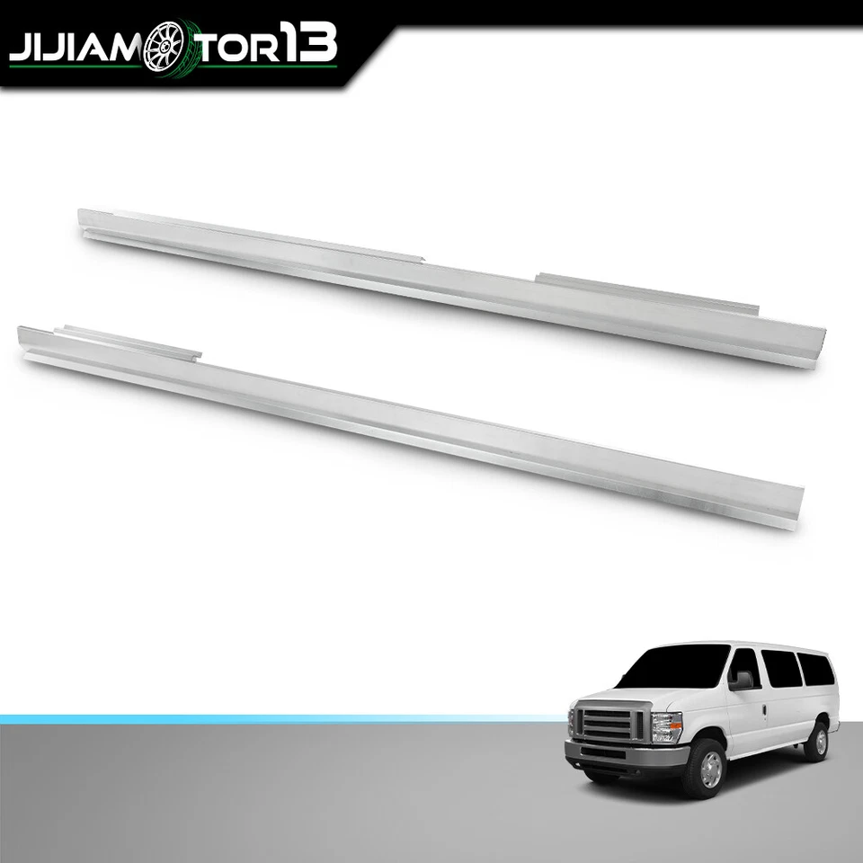 Fit For 1992-2014 Ford E150 E250 Econoline Slip On Rocker Panels Galvalume - Image 4 of 4