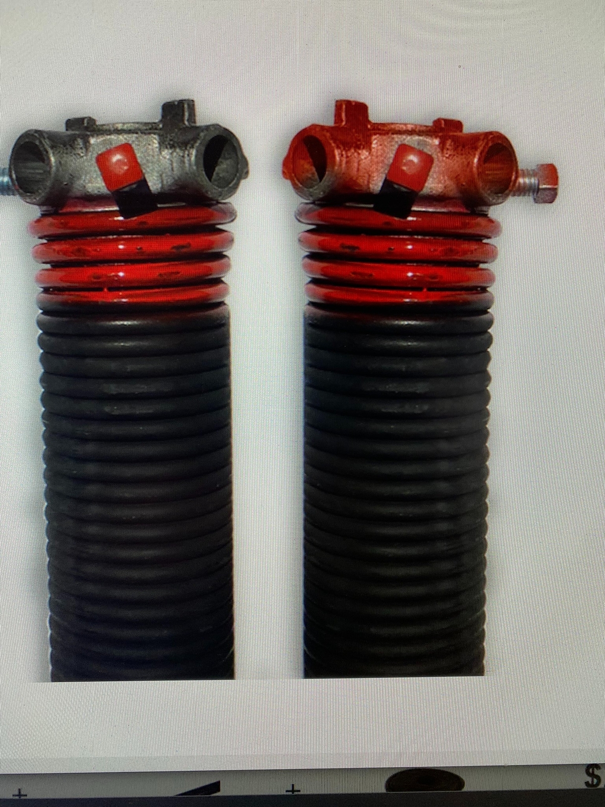 DURALIFT 0.225 x 2" Left Right Wound 2Pk Red Steel Garage Door Torsion