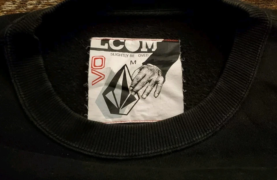 volcom pullover  Schwarz Größe M Vintage Skateboarding Pulli - Bild 3 von 4