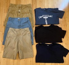 Lot of 7 Boys Youth Shirts Shorts Under Armour NEHSCA Old Navy 14-16