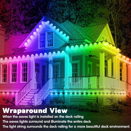 150FT Permanent Outdoor RGB Lights - IP67 Waterproof with Smart App Control - Picture 6 of 7