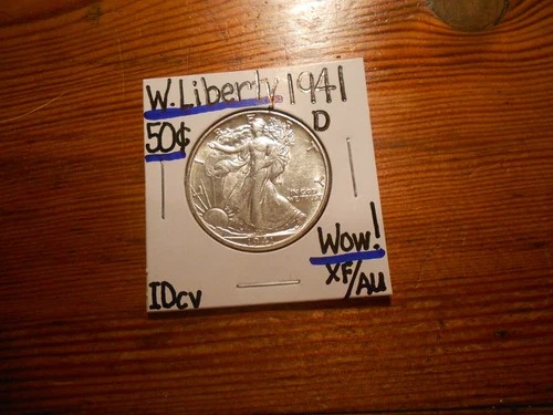 1941D Walking Liberty Silver Half Dollar XF/AU TERRIFIC!!!! PQ!!!! WOW!!!!!