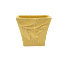 Vintage McCoy Fig & Leaves Tulip Planter Yellow McCoy Rectangular Planter 3 7/8