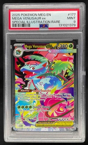2025 Pokemon Mega Evolution Venusaur ex SIR PSA 9 Mint #177/132