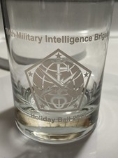 704th Military Intelligence Brigade Holiday Ball 2015 Rocks Glass Etched Army