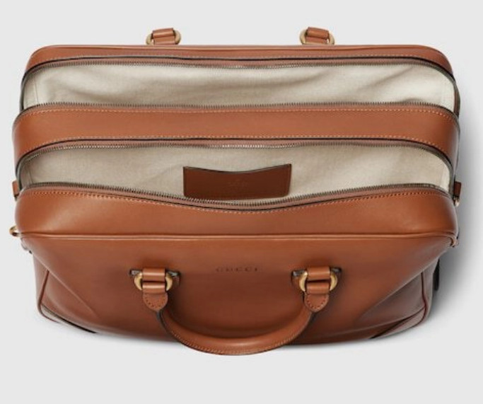 Gucci Brown GG Emblem Medium Briefcase bag - BWNT 821149 image 6