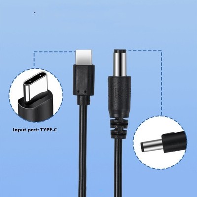 Multiple Voltages USB C To 5525 Chargers Cord Tips Adjustable 5V 20V For