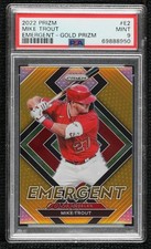 2022 Panini Prizm Emergent Gold Prizm 2/10 Mike Trout #E-2 PSA 9 MINT gp1