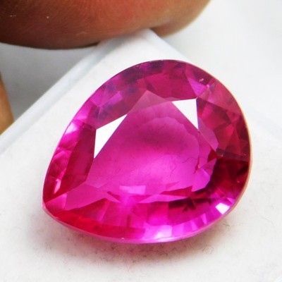 Natürlicher Pink Ruby 21,70 Ct Pear IGL Zertifiziert Makelloses Lose Edelstein