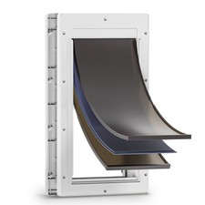 3-Flap Dog Door, Large Doggy Door, Doggie Door for Install in Interior and Ex...