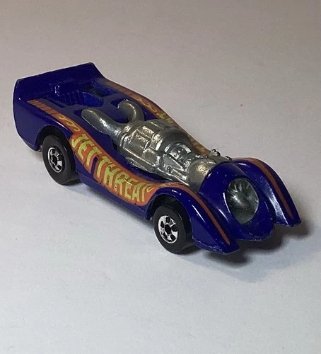 VTG 1970 HOT WHEELS BLACKWALL DIECAST PURPLE JET THREAT FLYING COLORS HK EX!!
