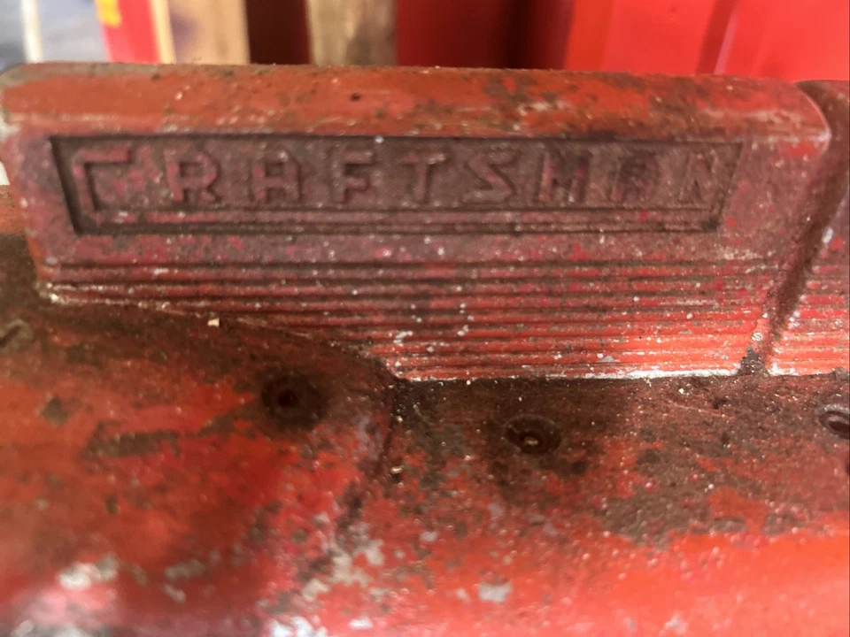 Compresor engrasado de banco Craftsman vintage modelo: 355 hecho en EE. UU. gran forma Foto 3 de 4