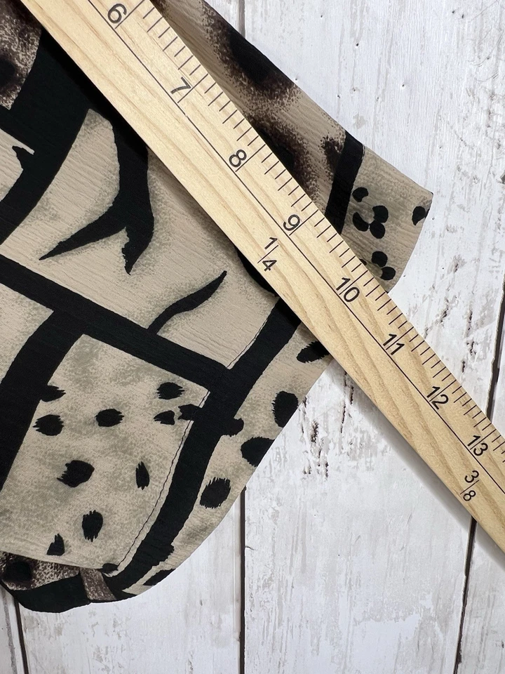 Camisa DonnKenny 1X Botón Plus Blusa Estampado Animal Marrón Manga Corta Clara Foto 4 de 4