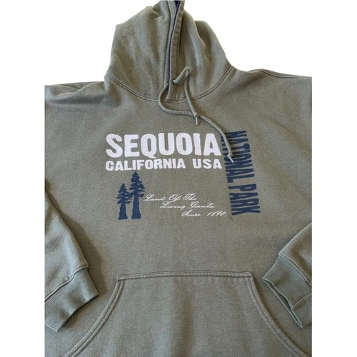 Sequoia National Park Unisex Green Gorpocore Hoodie, Large image 7