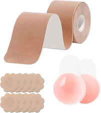 Boob Tape Breast Lift Tape for Large Breasts,2 Pcs Silicone Breast Reusable Adhe