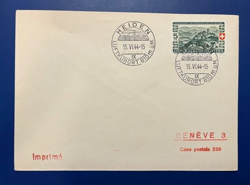 Clean 1944 Switzerland 'Nat'l Fete Day'  First Day Cover FDC Sc# B133
