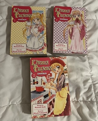 Kitchen Princess Omnibus Volumes 1, 2, 3 Natsumi Ando Miyuki Kobayashi Manga 