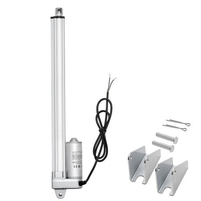 Uimoso 12V Linear Actuator, 12-inch Stroke, 675lbs Force, IP65, 0.2''/s Speed