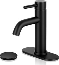 Matte Black Bathroom Faucets, Modern Bathroom Sink Faucet Single Handle Bathroom