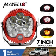 7" LED Light Bar Offroad Pod Halo DRL for Polaris RZR Ranger Bombardier UTV ATV
