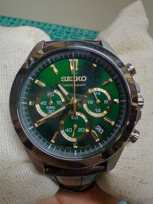 Seiko Men s Watch SEIKO SELECTION SBTR017 Black Silver Green (JDM, USA Shipping)