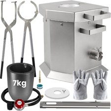 CANALHOUT 7KG/15lbs Propane Melting Furnace Kit w/ 2 Tongs  Crucible  Compl...