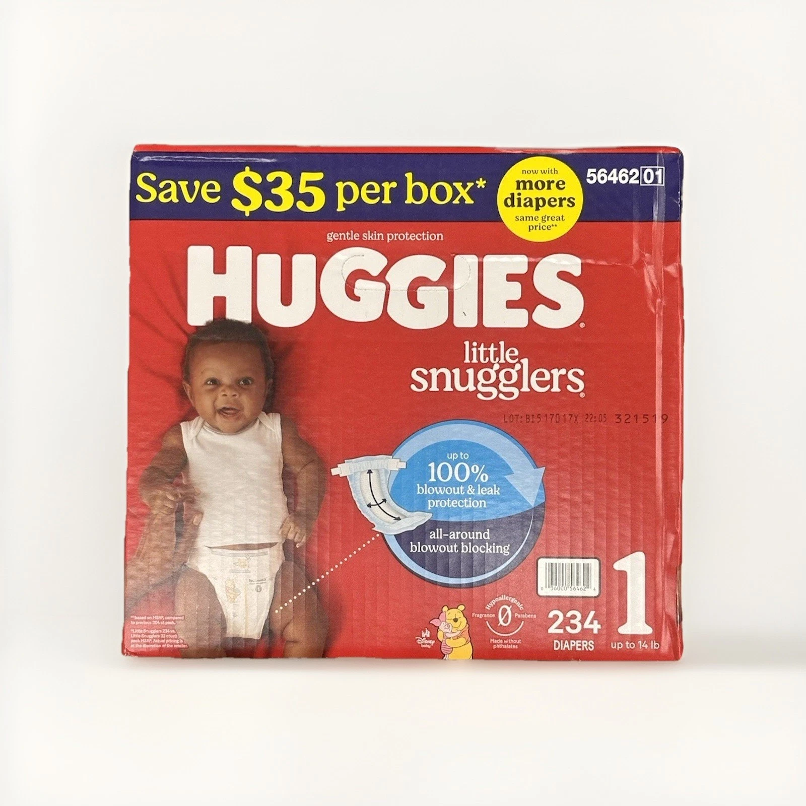 Huggies Little Snugglers Size 1 Diapers 234 Ct Newborn Up to 14 lb