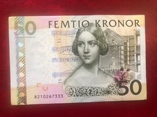 Sweden 50 Kronor Banknote , 2004-2011, About Uncirculated-F