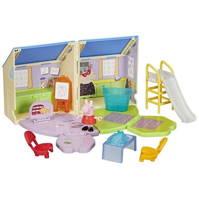 Peppa Pig Peppa's Pop-Open Playgroup Playset with Figure, Preschool Toys Red