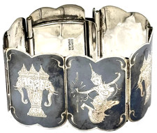 Armreif SIAM Sterlingsilber Thailändisch NIELLO SCHMUCK