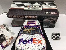 DENNY HAMLIN AUTOGRAPHED 2020 11 FEDEX EXPRESS DAYTONA CHAMPION 1/24 DIECAST