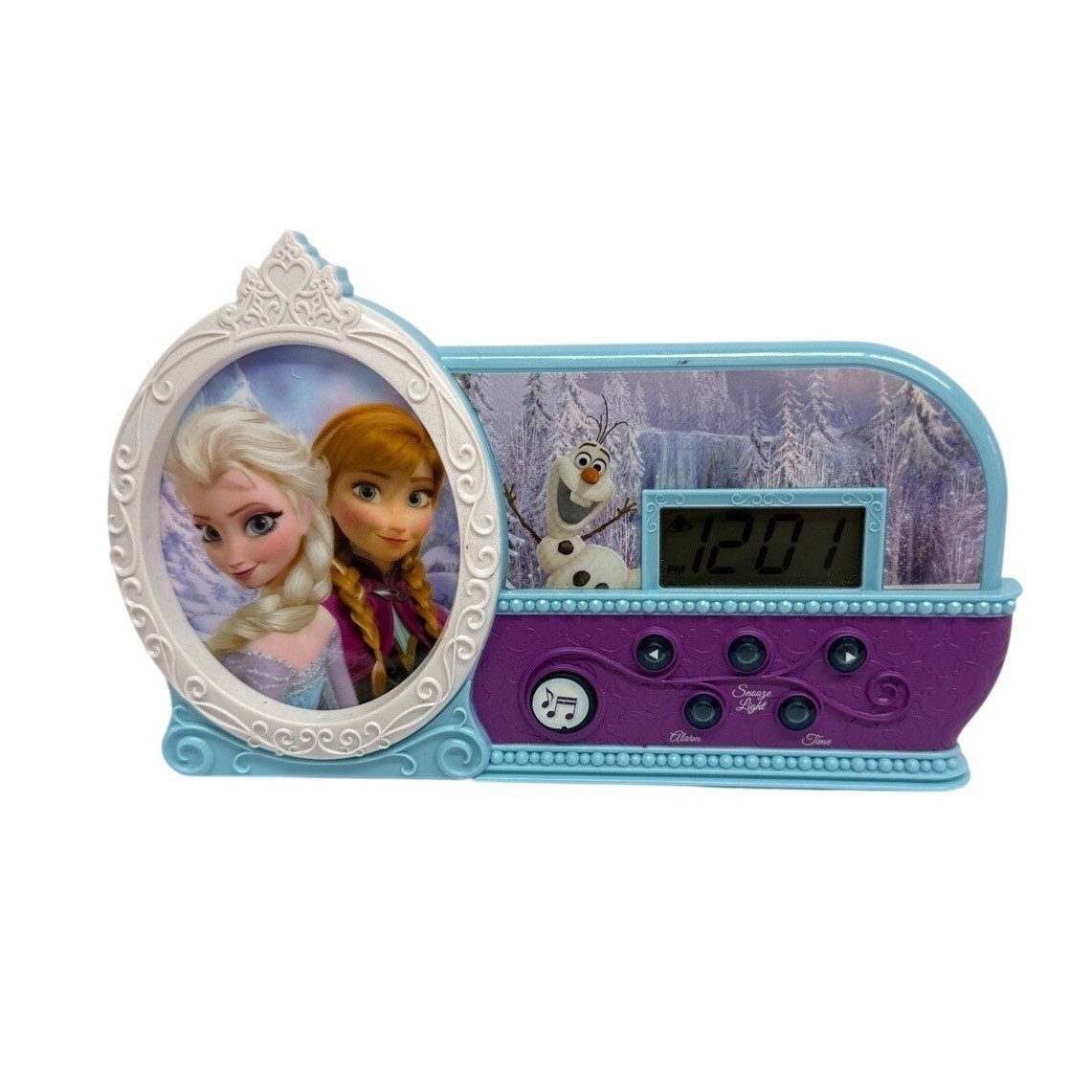 Disney Frozen Elsa Anna Olaf Digital Alarm Clock Light Up Snooze