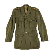 British Army Jacket WW2 Dress Khaki Vintage 40s RAPC Pay Corps Named Medium