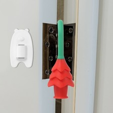 4 Pcs Silicone Door Pinch Guard, Hanging Finger Pinch Guard, Red