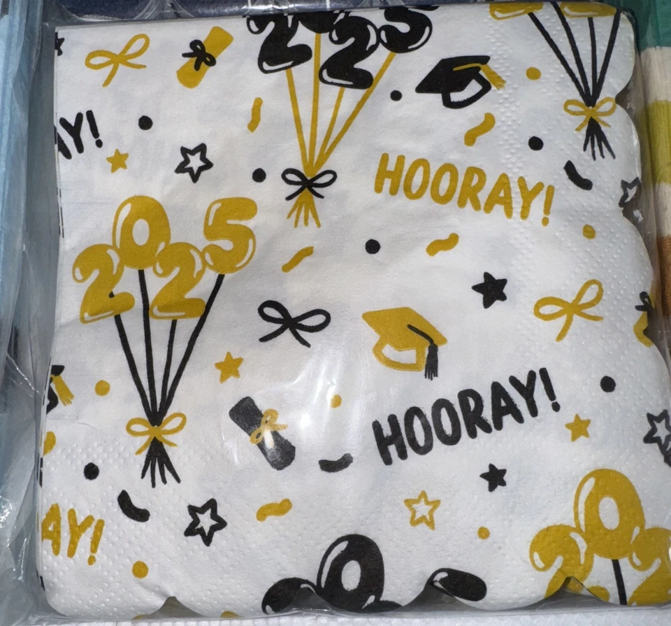 Bright Graduation Paper Beverage Guest Napkins 4 Packs | 40 Ct/ PK | NEW!!! - Image 4 of 4