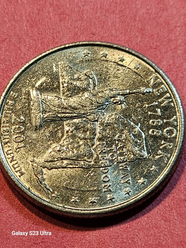 1788-2001P RARE NEW YORK STATES Quarter Dollar, Doubled Die & Chip Errors,... - Image 2 of 4