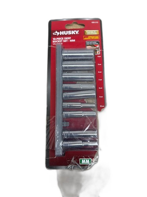 #ad Husky 1 4 in. Drive Deep Metric Socket Set 9 Piece $13.99