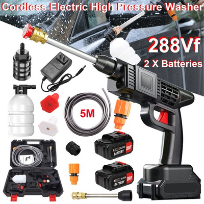 #ad #ad Portable Electric High Pressure Water Spray Gun Cordless Car Washer $26.90