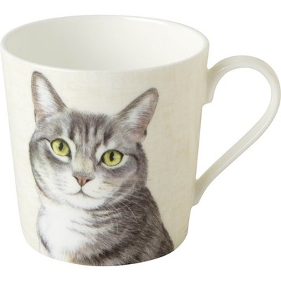 IHR Farm Cat Kaffeebecher Porzellantasse Teepot Kaffeetasse Katze Ø9x9 cm creme