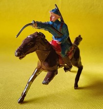 J.S.F. lead WWI MOUNTED FRENCH SOLDIER vintage 1950 Jouet Standard Francais