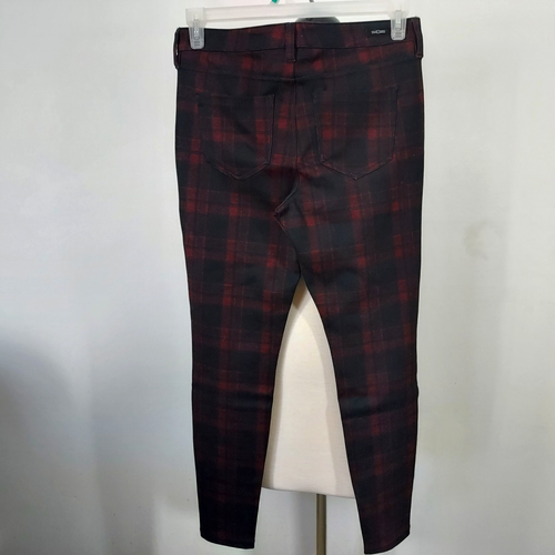 Liverpool Legging Skinny Pants Size 8/29 Red Black Plaid Comfy Stretch Pockets - Picture 6 of 16