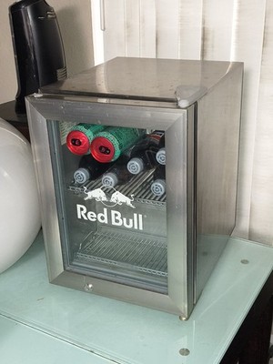 Red Bull Stainless Mini Fridge Refrigerator | eBay