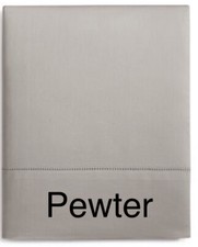 NEW Hudson Park 600 THREAD COUNT 100 Cotton TWIN FLAT Sheet PEWTER GRAY