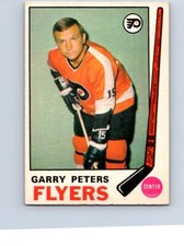 VINTAGE HOCKEY CARD O-PEE-CHEE 1969 PHILADELPHIA FLYERS GARRY PETERS  NO816