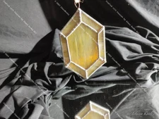 Iridescent Gem - Inspired by Rupee, 8bit NES Retro StainedGlass, Zelda, Link