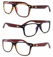 Men Women Wood Business Rivet Square Adjustable Reading Glass +1.0 ~+4.0 4.5 6.0