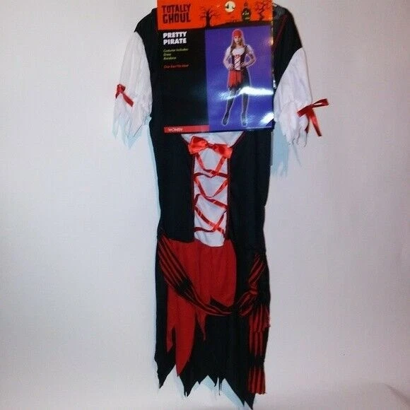 Disfraz de Halloween Totally Ghoul Mujer Bonita Pirata Talla Única Vestido y Bandana Foto 4 de 4